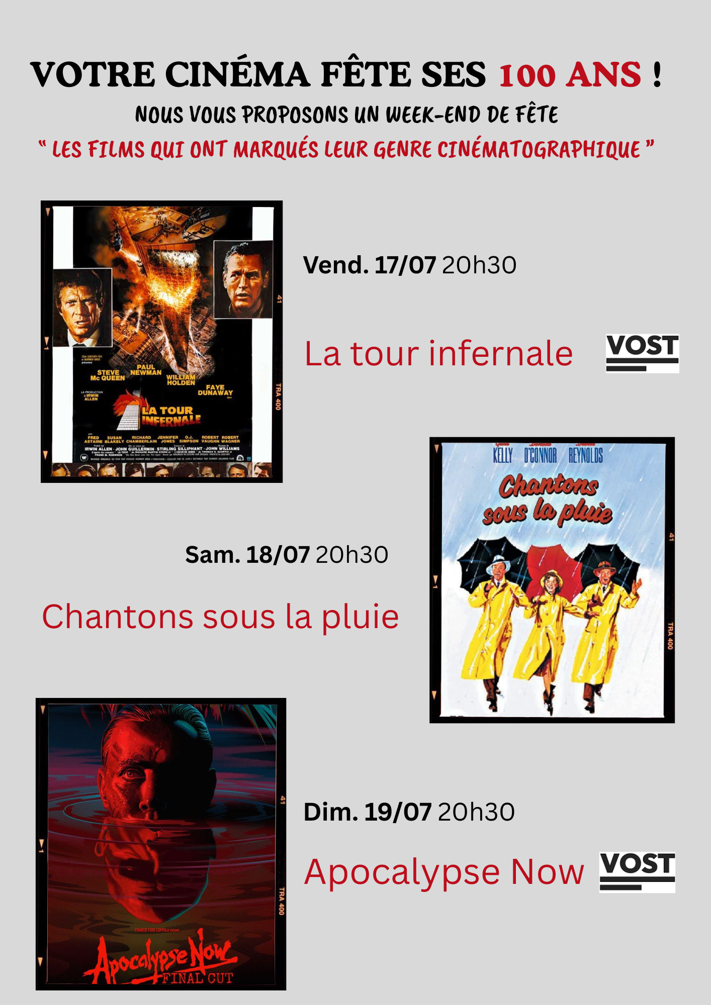 Les 100 ans du cinéma – Evenement de juillet